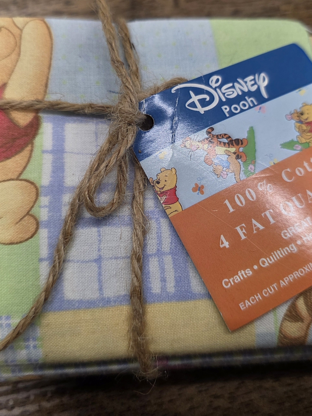 Vintage Disney Pooh Fabric Bundle in Blue, Yellow, Orange